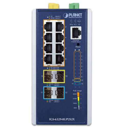 IGS-6329-8UP2S4X » 14-port Managed PoE Switch