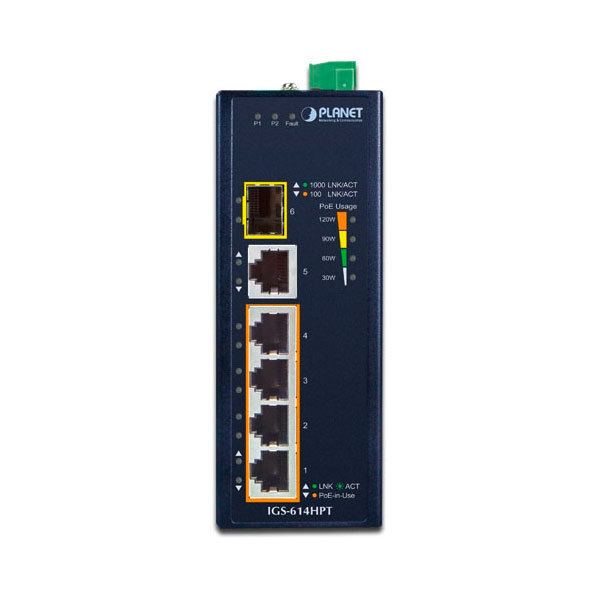 IGS-614HPT » 6-port Gigabit Ethernet PoE Switch