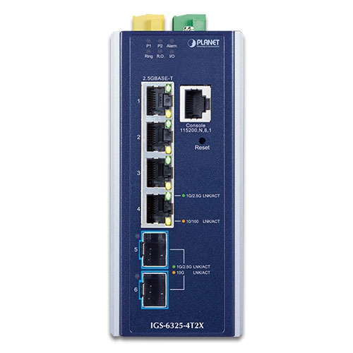 IGS-6325-4T2X » 6-port Managed Ethernet Switch